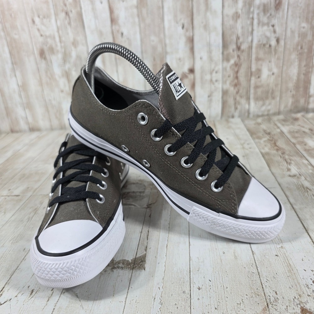 Converse Chuck Taylor All Star Low Top Olive Charcoal Brown Sneakers 152621C 7.5 - Picture 6 of 8